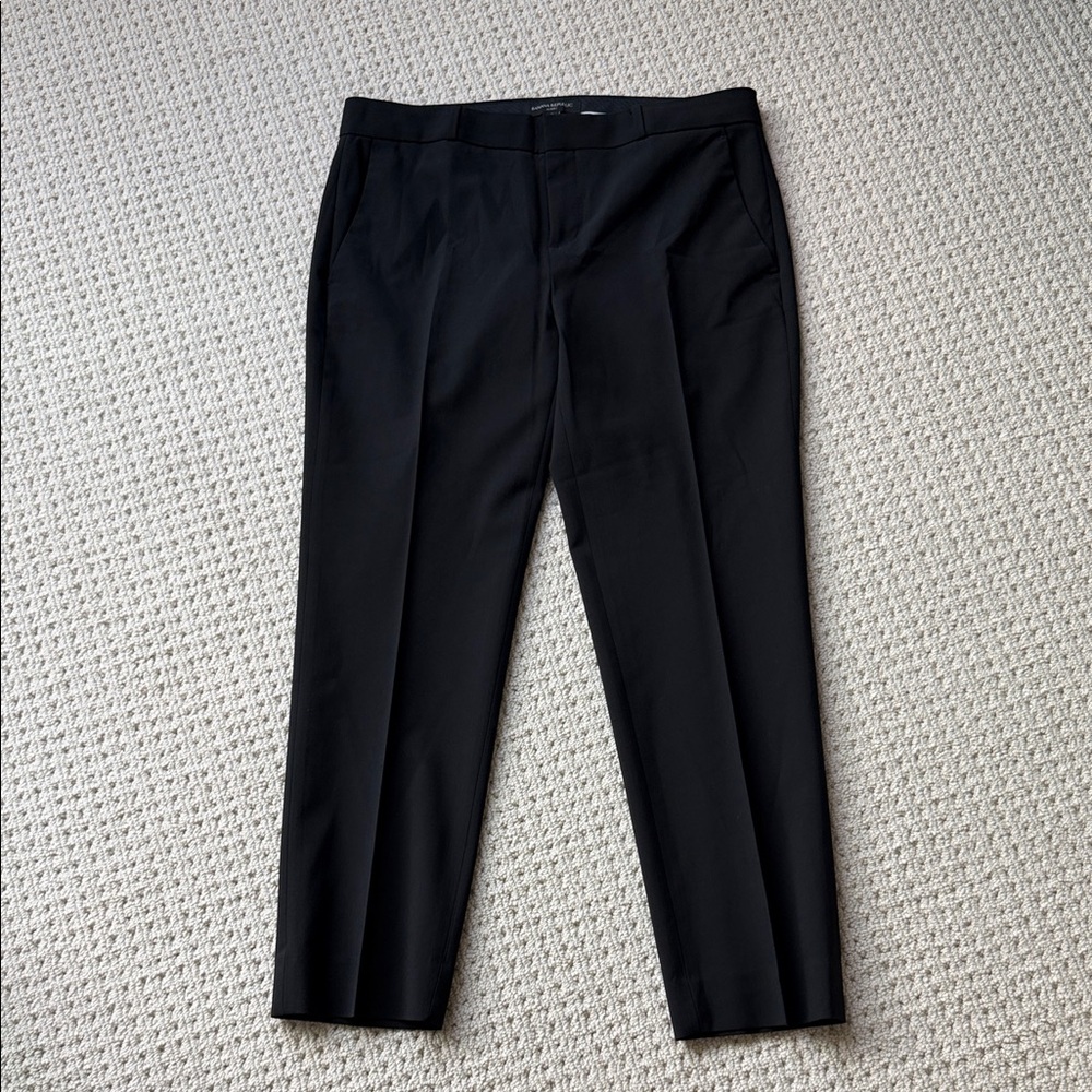 Banana Republic Avery Washable Wool Black Crop Dress Pants